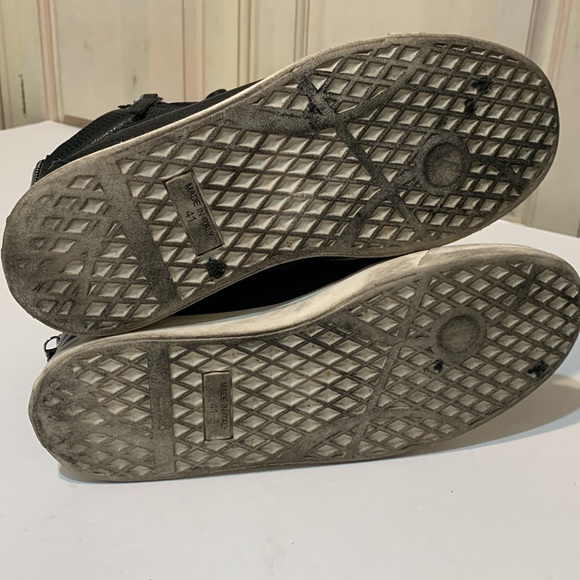 🔥Giuseppe Zanotti Embossed Leather Sneakers Black • Size 41 - Picture 12 of 13